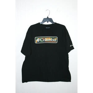 Columbia Sportswear Camo Logo Black t-Shirt Size 2XL